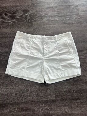 Vince White High-Waisted Tailored Shorts